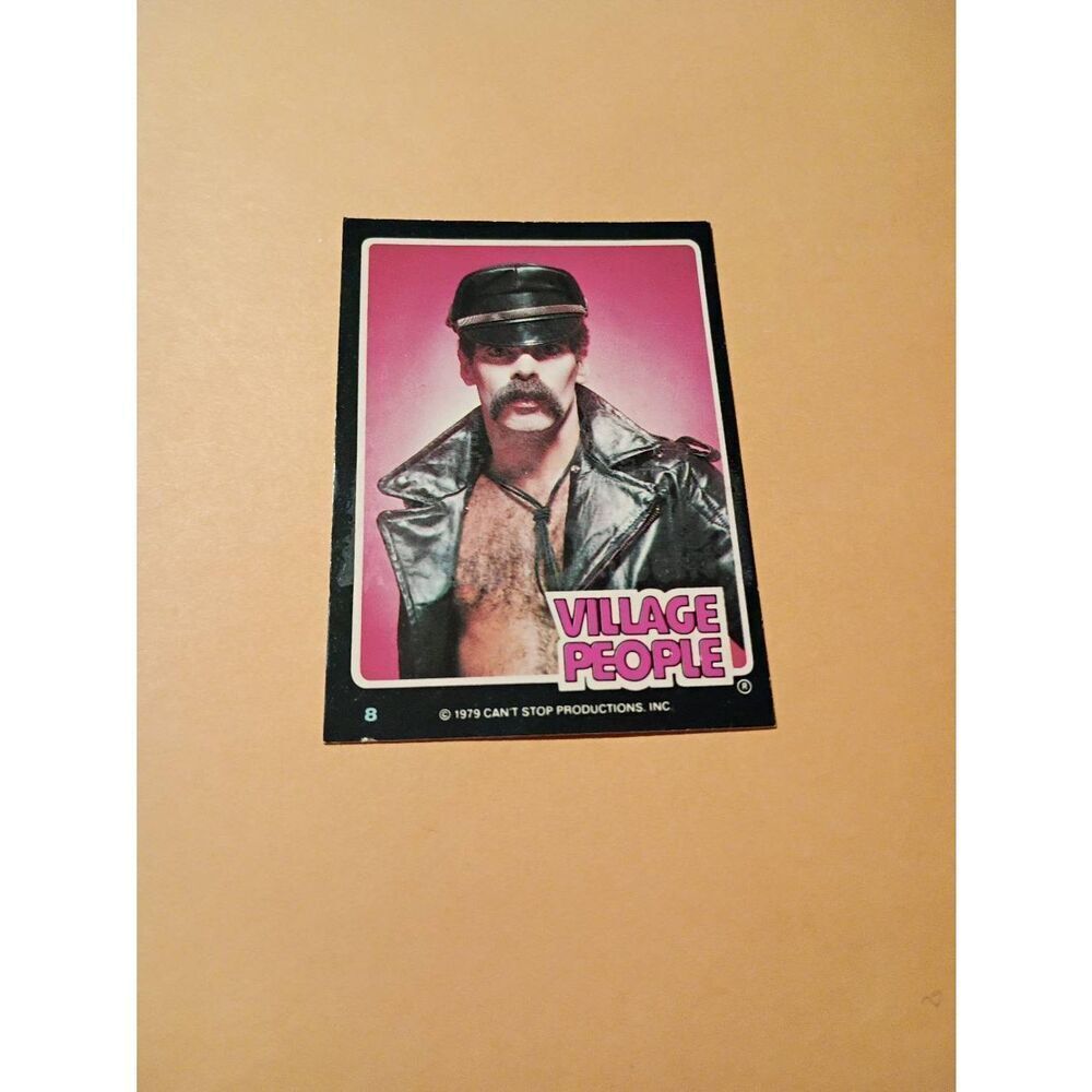 Vintage 1979 Village People Trading Card #8 Disco Era Vintage Music Collectible